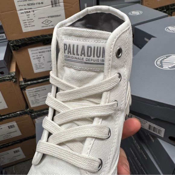 Palladium Pampa Hi White High-Top Sneakers Boots 92352-116 S33 - Picture 4 of 10